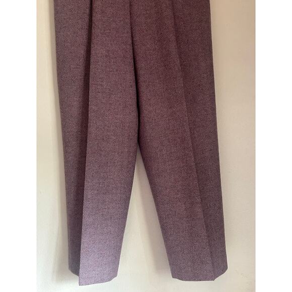 Vintage Pendleton Wool Mauve Herringbone Blazer Jacket & Pants Suit 10 Petite - Picture 14 of 16
